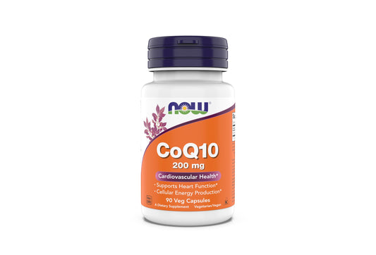 Now Supplements - CoQ10 (Coenzyme Q10) 200 mg Supports Cardiovascular Health* Kosher Vegan 90 Vegetarian Capsules
