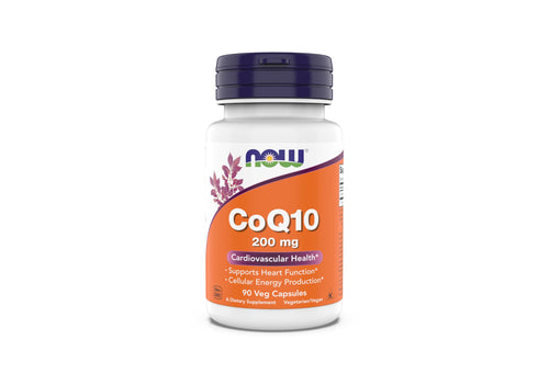 Now Supplements - CoQ10 (Coenzyme Q10) 200 mg Supports Cardiovascular Health* Kosher Vegan 90 Vegetarian Capsules