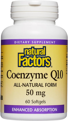 Natural Factors Coenzyme Q10 50mg | 60 Softgels