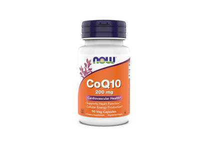 Now Supplements - CoQ10 (Coenzyme Q10) 200 mg Supports Cardiovascular Health* Kosher Vegan 90 Vegetarian Capsules