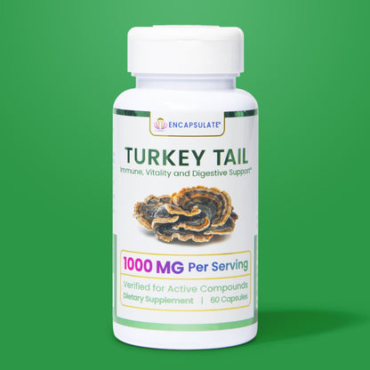 Turkey Tail 1:1 Extract – 45%+ Beta-Glucans | 60 Capsules